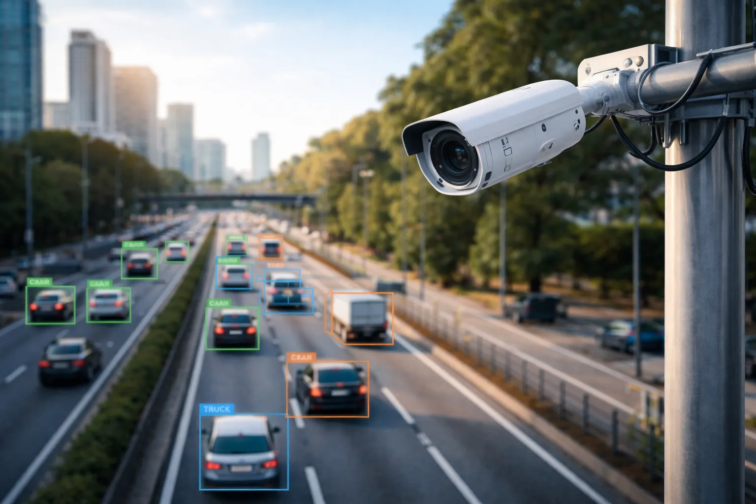 AI camera network monitoring street-level movement