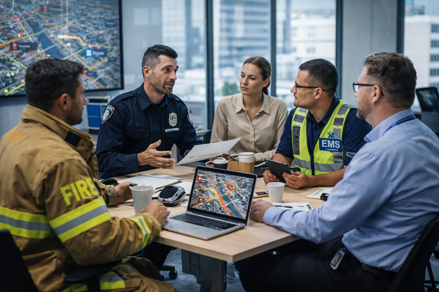 Government teams collaborating across departments with shared digital tools